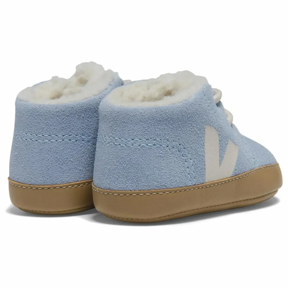 Chaussons Fourrées Lacets Baby | Bleu Clair
