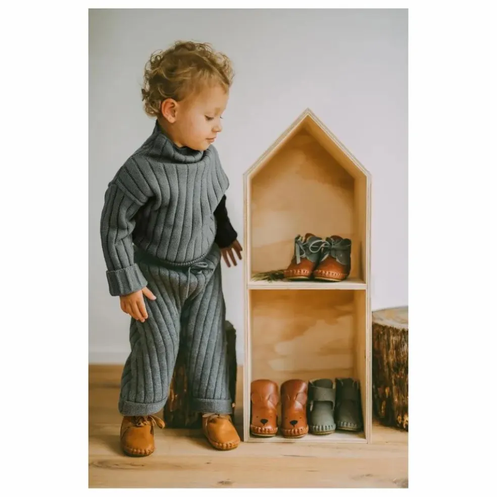 Chaussons Fourrés Ours Kapi | Cognac