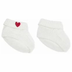 Chaussons Maille Cœur Coton Bio | Blanc