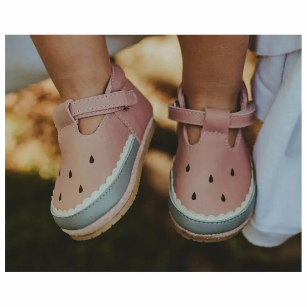 Chaussons Nanoe Pastèque Cuir | Rose