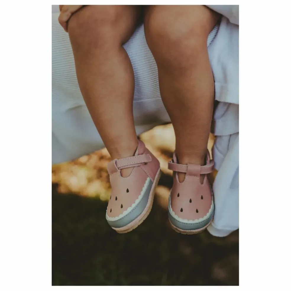 Chaussons Nanoe Pastèque Cuir | Rose
