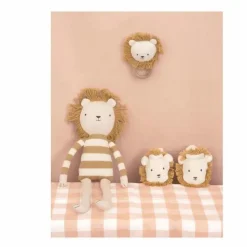 Chaussons pour bébé Lion en coton bio | Naturel