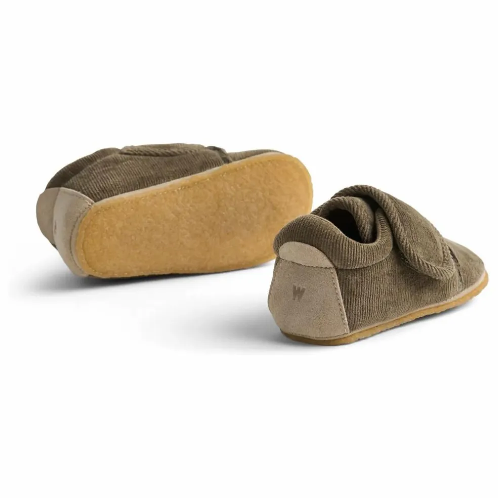 Chaussons Sasha Velours Côtelé | Marron