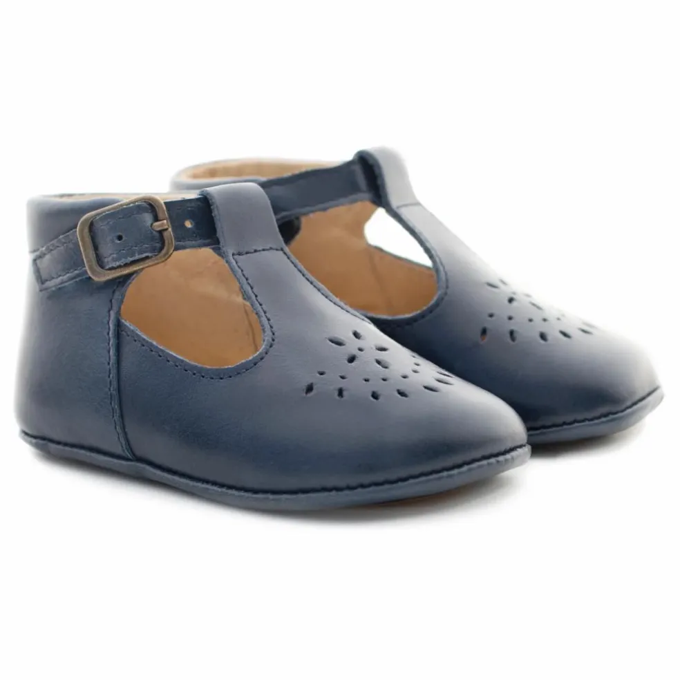 Chaussons T-Bar Minimilton | Bleu marine