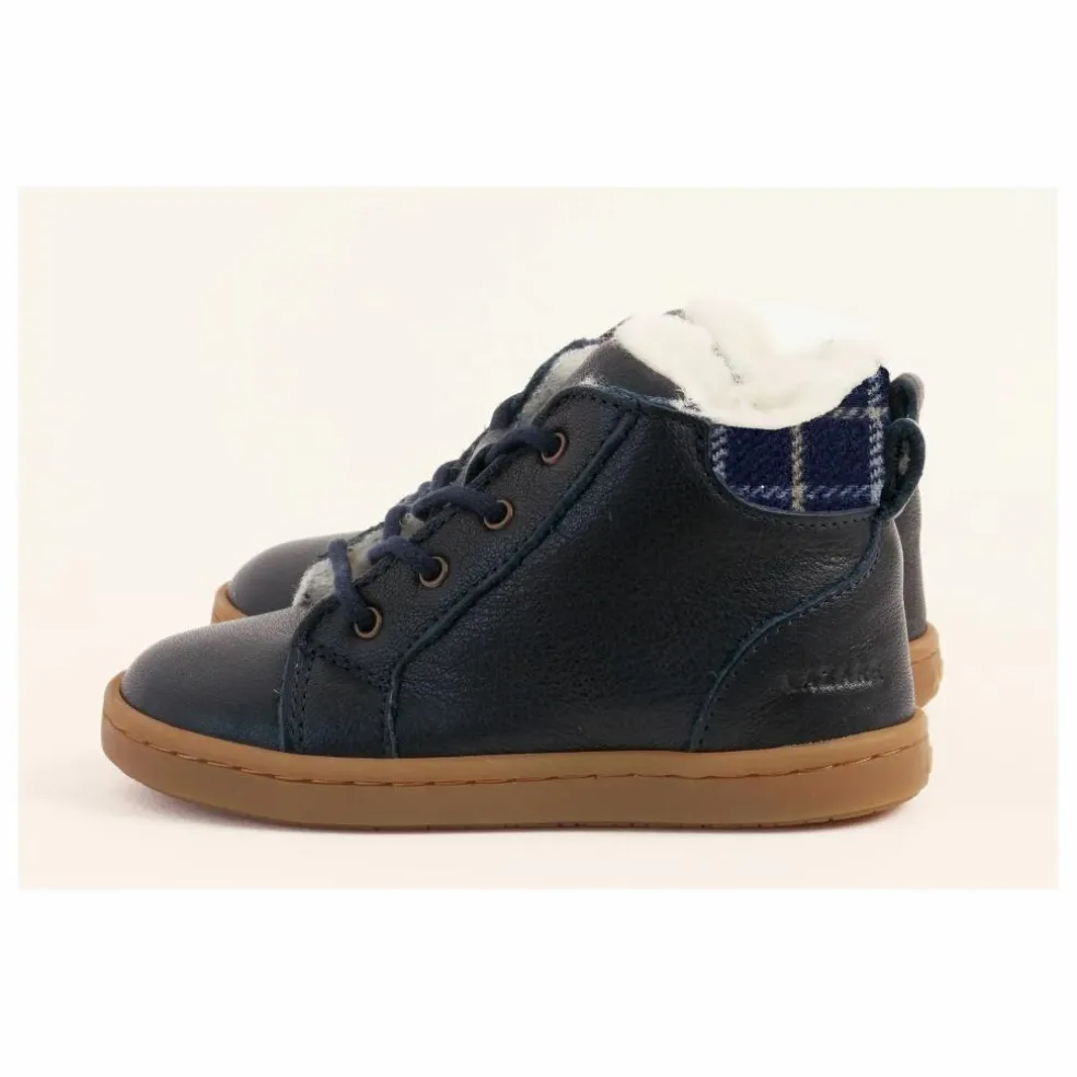 Chaussures Premiers Pas Fourrées Auguste | Bleu marine