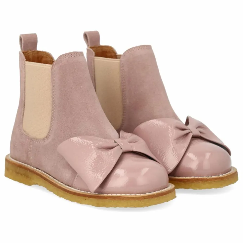 Chelsea Boots Nœud | Rose pâle