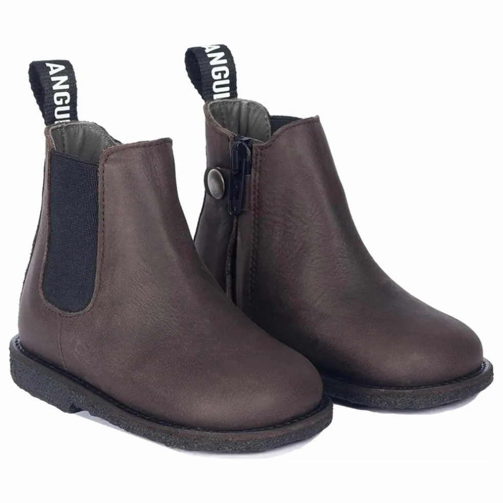 Chelsea Boots Straps Zip | Marron
