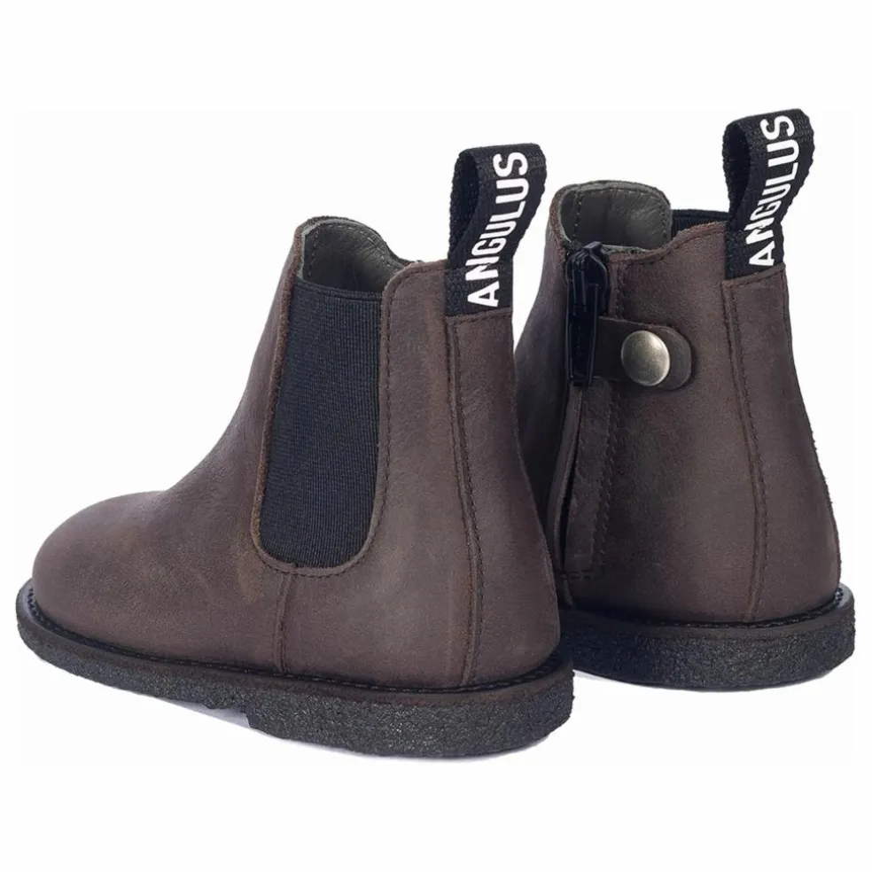 Chelsea Boots Straps Zip | Marron