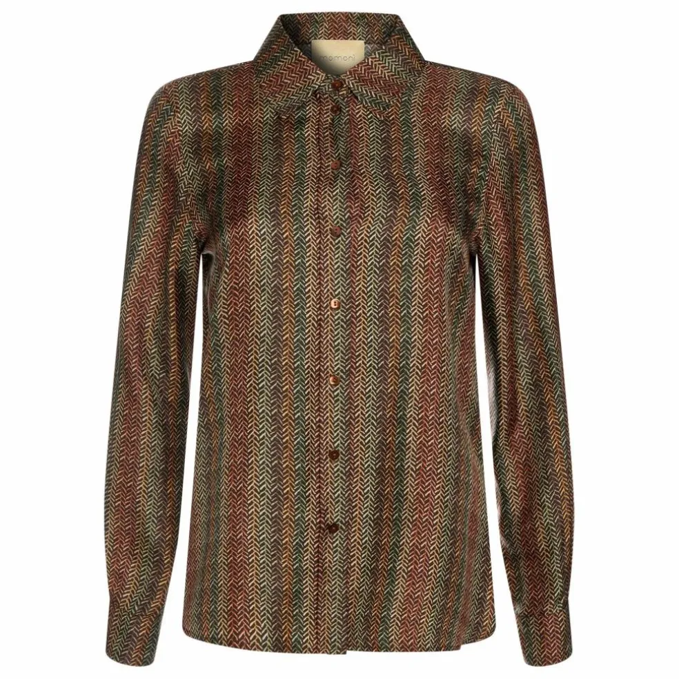 Chemise Arles Imprimée Soie | Marron