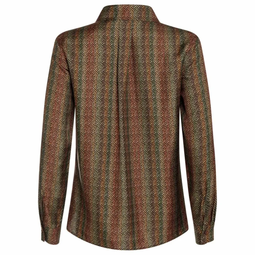 Chemise Arles Imprimée Soie | Marron