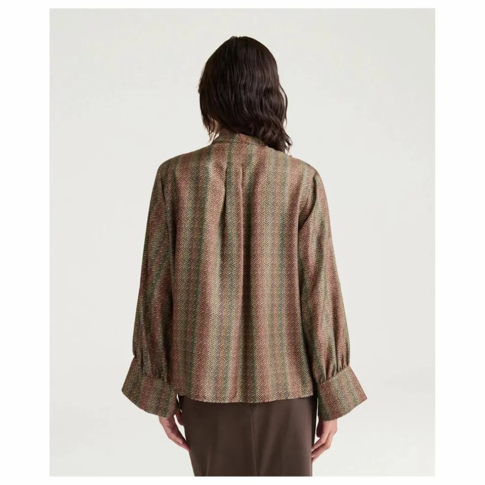Chemise Arles Imprimée Soie | Marron