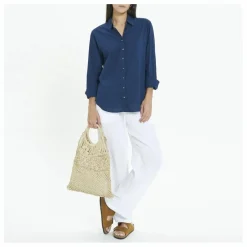 Chemise Beau Popeline de Coton | Bleu marine