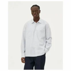 Chemise Bora Rayée Coton Bio | Bleu Clair