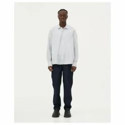 Chemise Bora Rayée Coton Bio | Bleu Clair