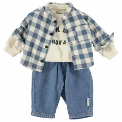 Chemise Carreaux Coton Bio | Bleu