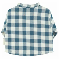 Chemise Carreaux Coton Bio | Bleu