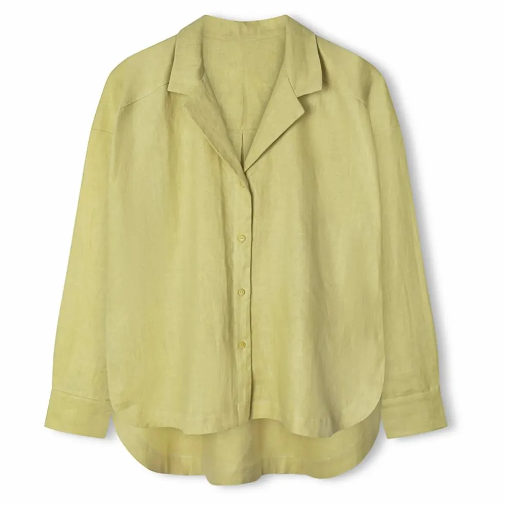Chemise Celery Lin | Vert anis