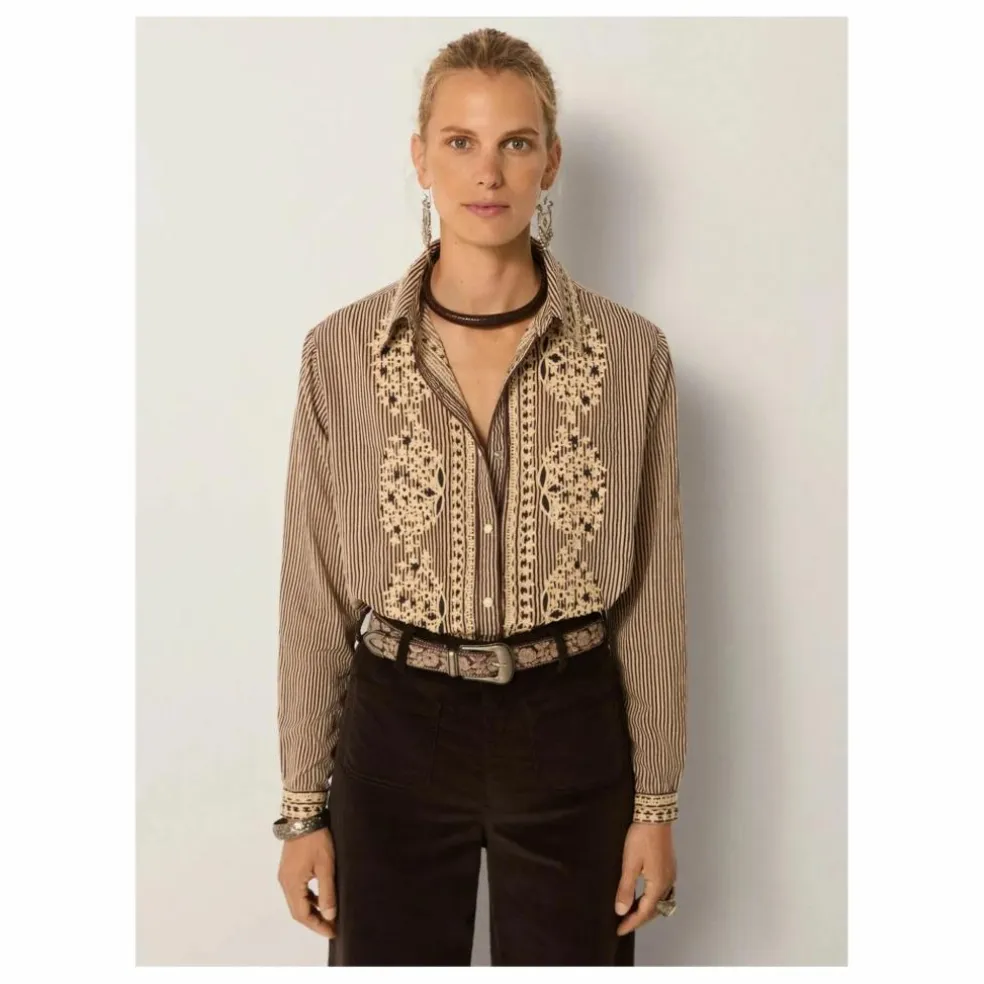 Chemise Cohiba Bebo Coton Flammé | Tabac