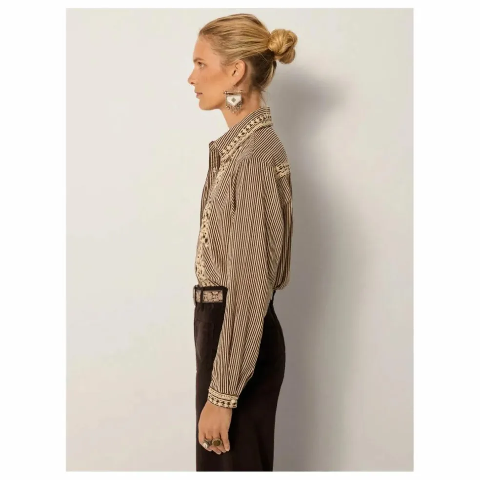 Chemise Cohiba Bebo Coton Flammé | Tabac