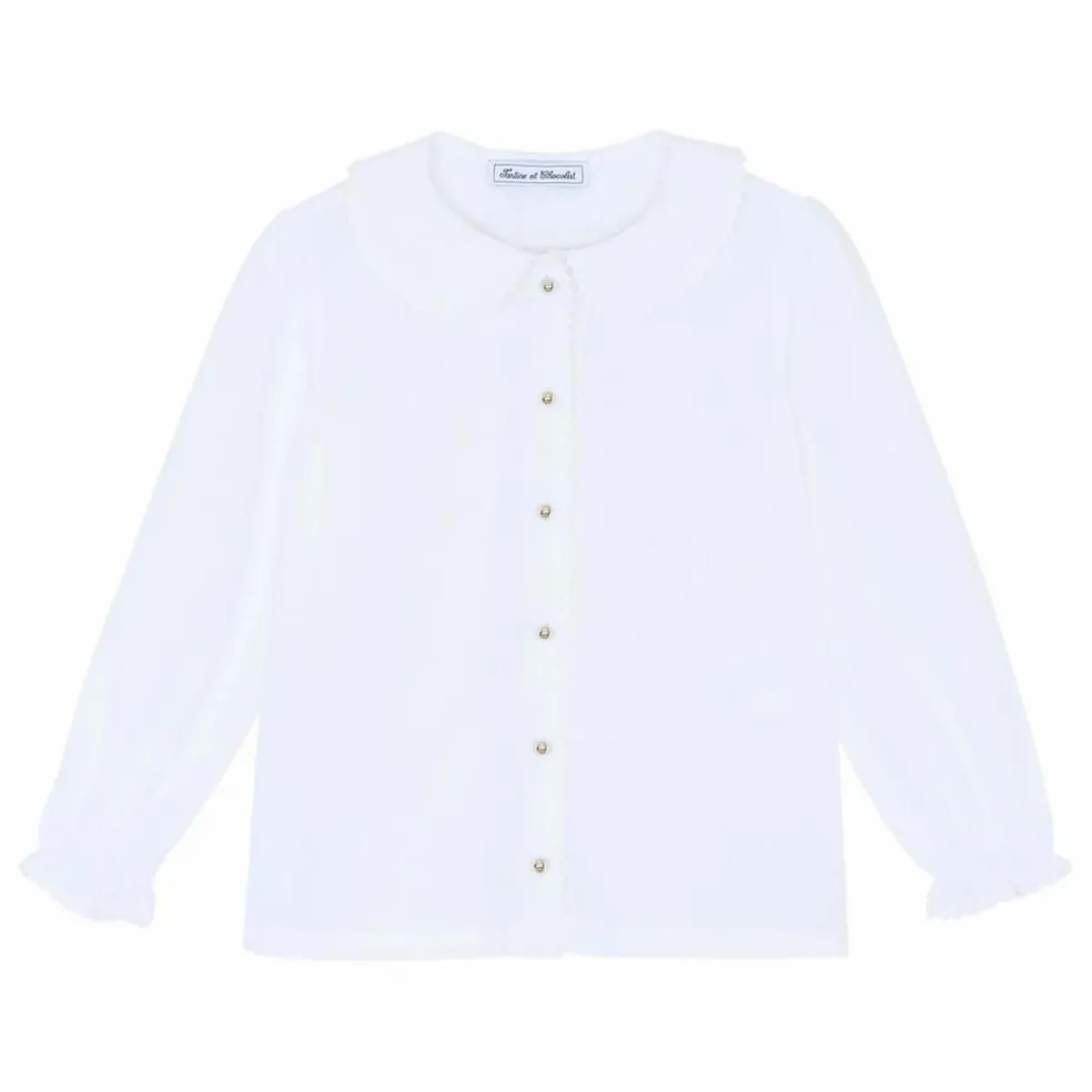 Chemise Col Claudine | Blanc