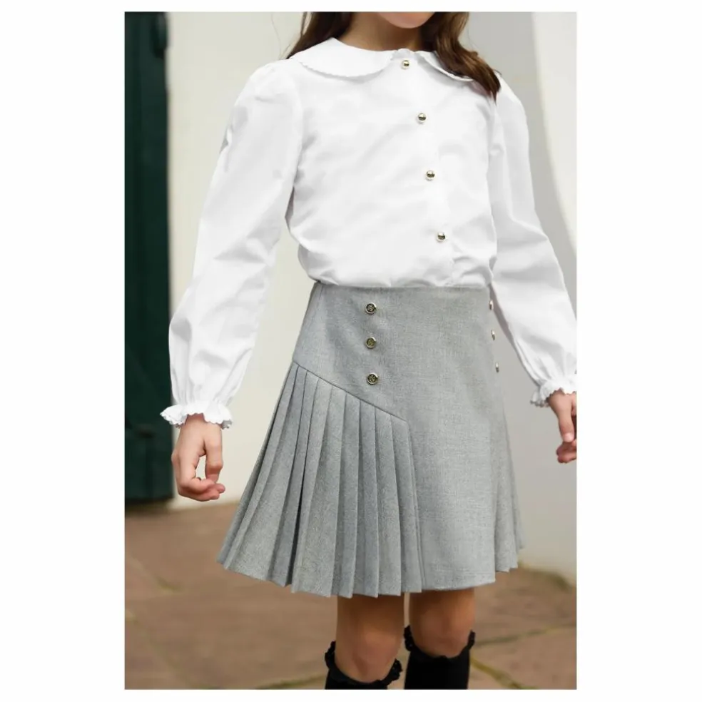 Chemise Col Claudine | Blanc