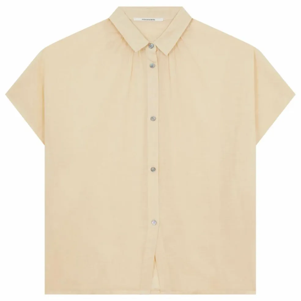 Chemise Coton et Lin Gaufré | Beige
