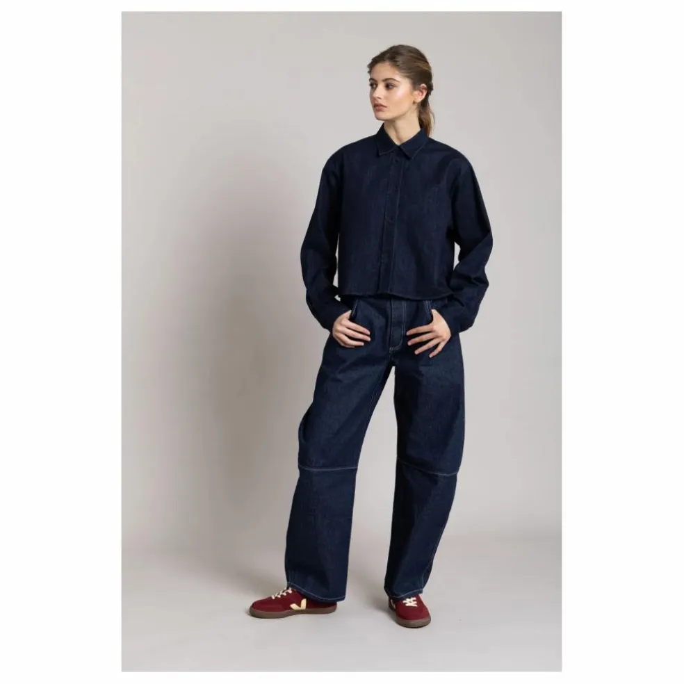 Chemise Courte Chili | Denim brut