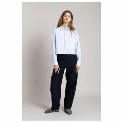 Chemise Courte Chili Rayée | Bleu Glacier