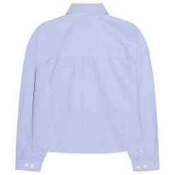 Chemise Courte Clara Rayée | Bleu Clair