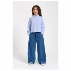 Chemise Courte Clara Rayée | Bleu Clair
