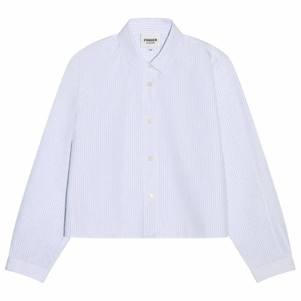 Chemise Courte Crush Rayée | Blanc