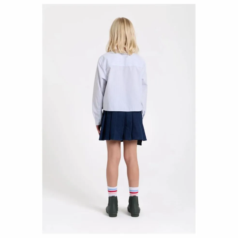 Chemise Courte Crush Rayée | Blanc