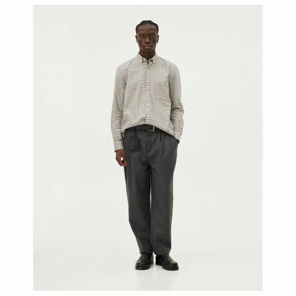 Chemise Curtis Carreaux Coton Recyclé | Gris
