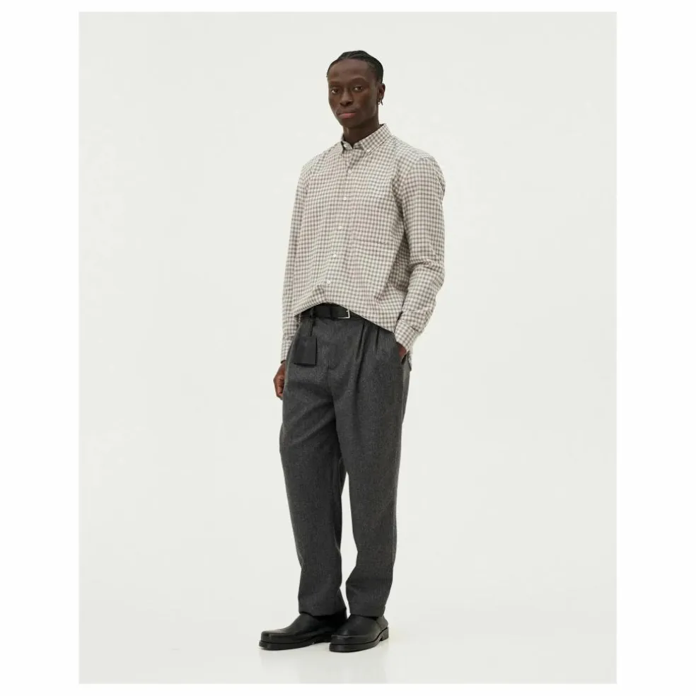 Chemise Curtis Carreaux Coton Recyclé | Gris