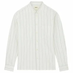 Chemise Curtis Rayée Coton Recyclé | Blanc