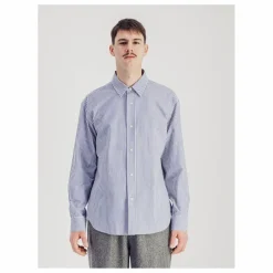 Chemise Daily Rayée Popeline de Coton | Bleu