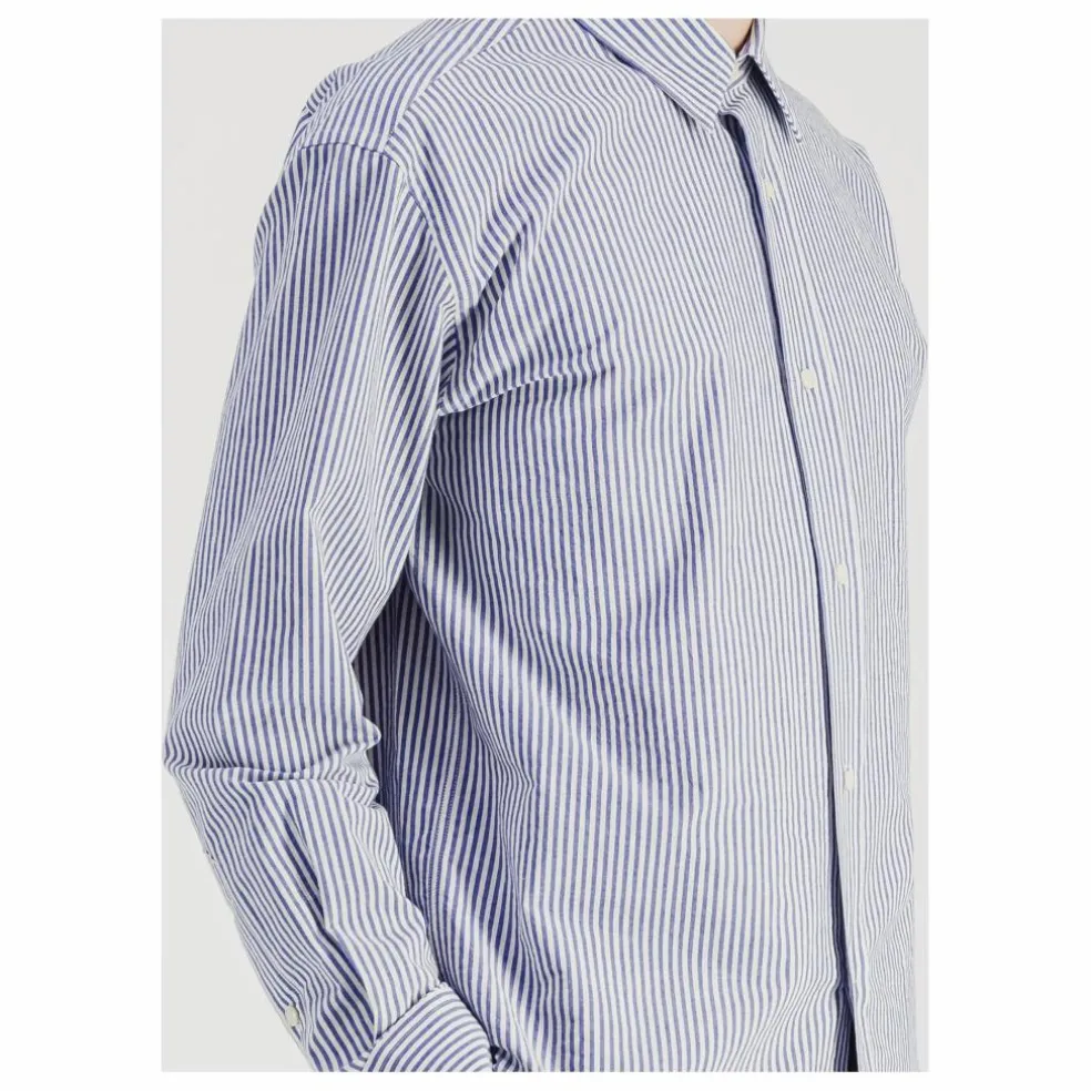 Chemise Daily Rayée Popeline de Coton | Bleu