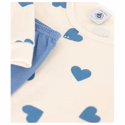 Chemise de Nuit Molleton Cœurs | Bleu