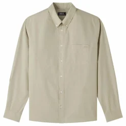 Chemise Edouard Logo Coton Bio | Vert pâle