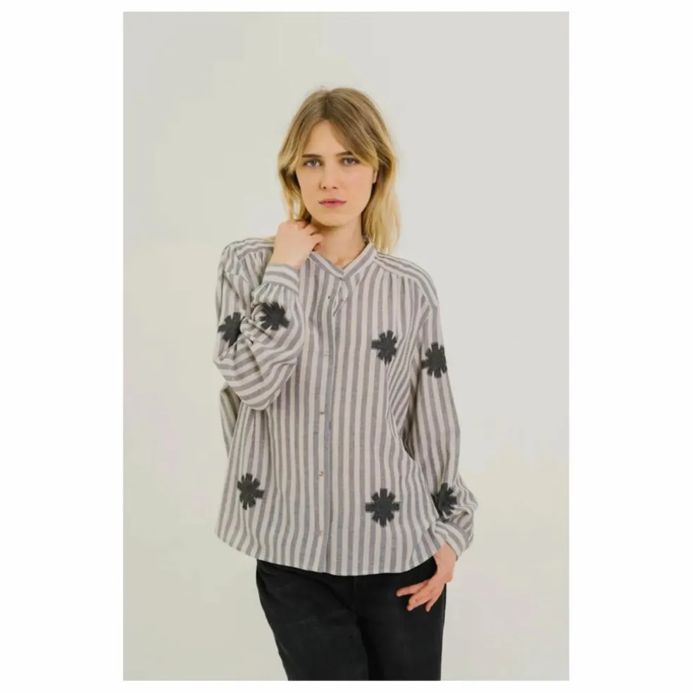 Chemise Elisa Flake | Bleu gris