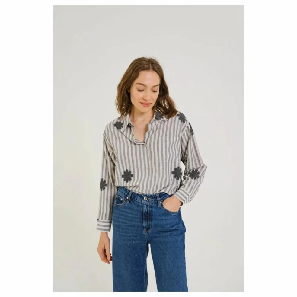 Chemise Elisa Flake | Bleu gris