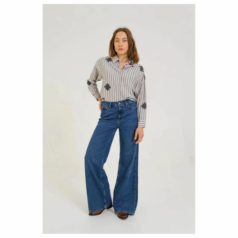 Chemise Elisa Flake | Bleu gris