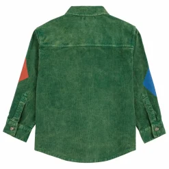 Chemise Empiècements Velours Côtelé | Vert
