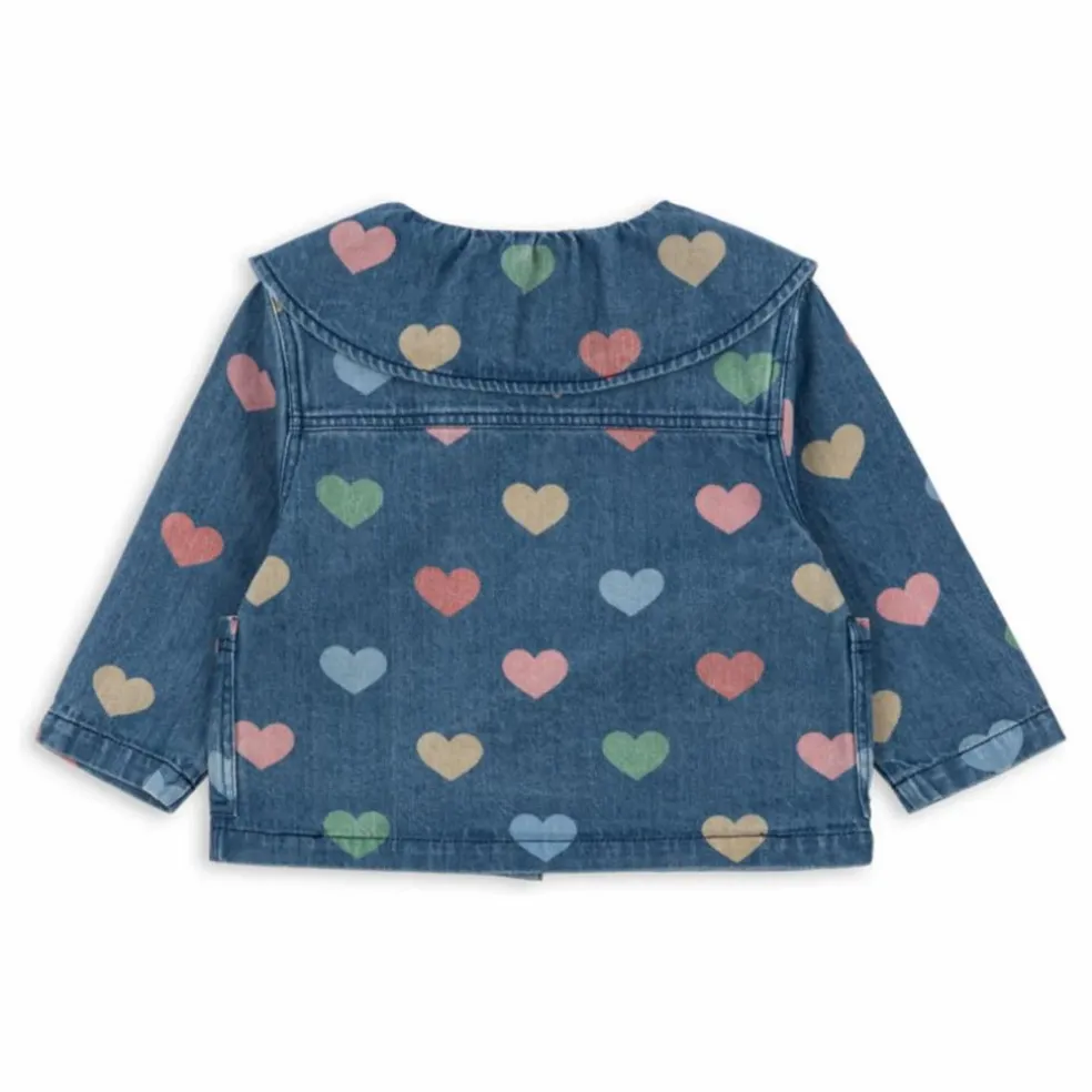 Chemise en Jean Magot Cœurs Coton Bio | Bleu