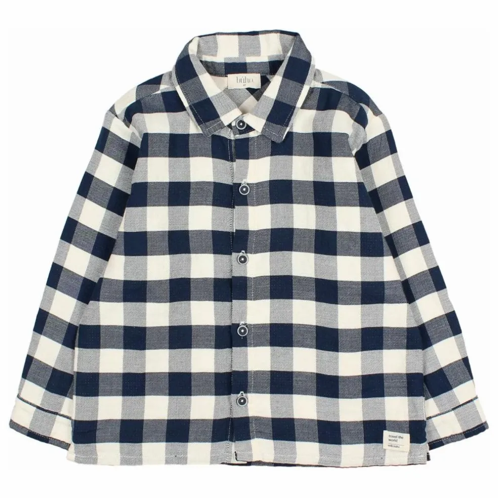 Chemise Gingham Carreaux | Bleu marine