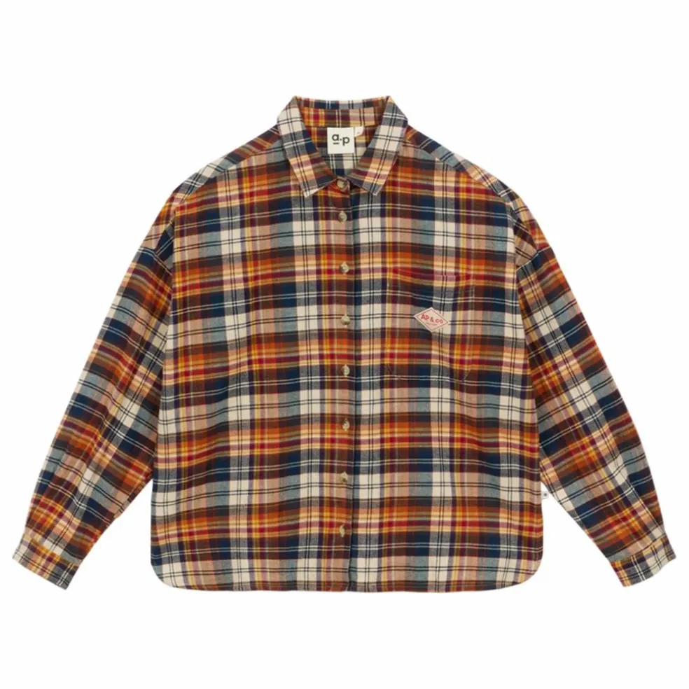 Chemise Greta Carreaux | Orange