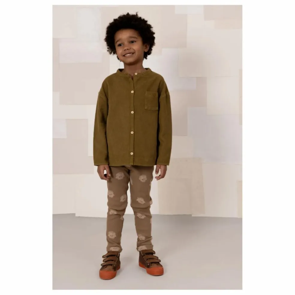 Chemise Jim Velours Côtelé Coton Bio | Vert kaki