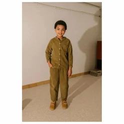 Chemise Jim Velours Côtelé Coton Bio | Vert kaki