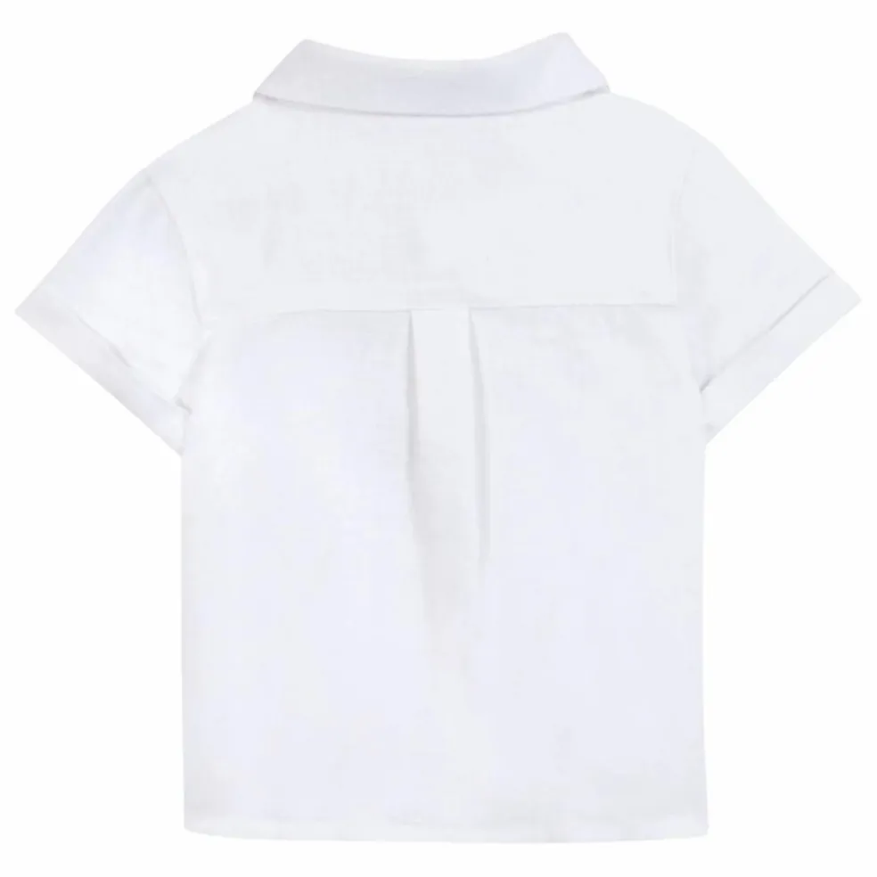 Chemise Manches Courtes Lin | Blanc