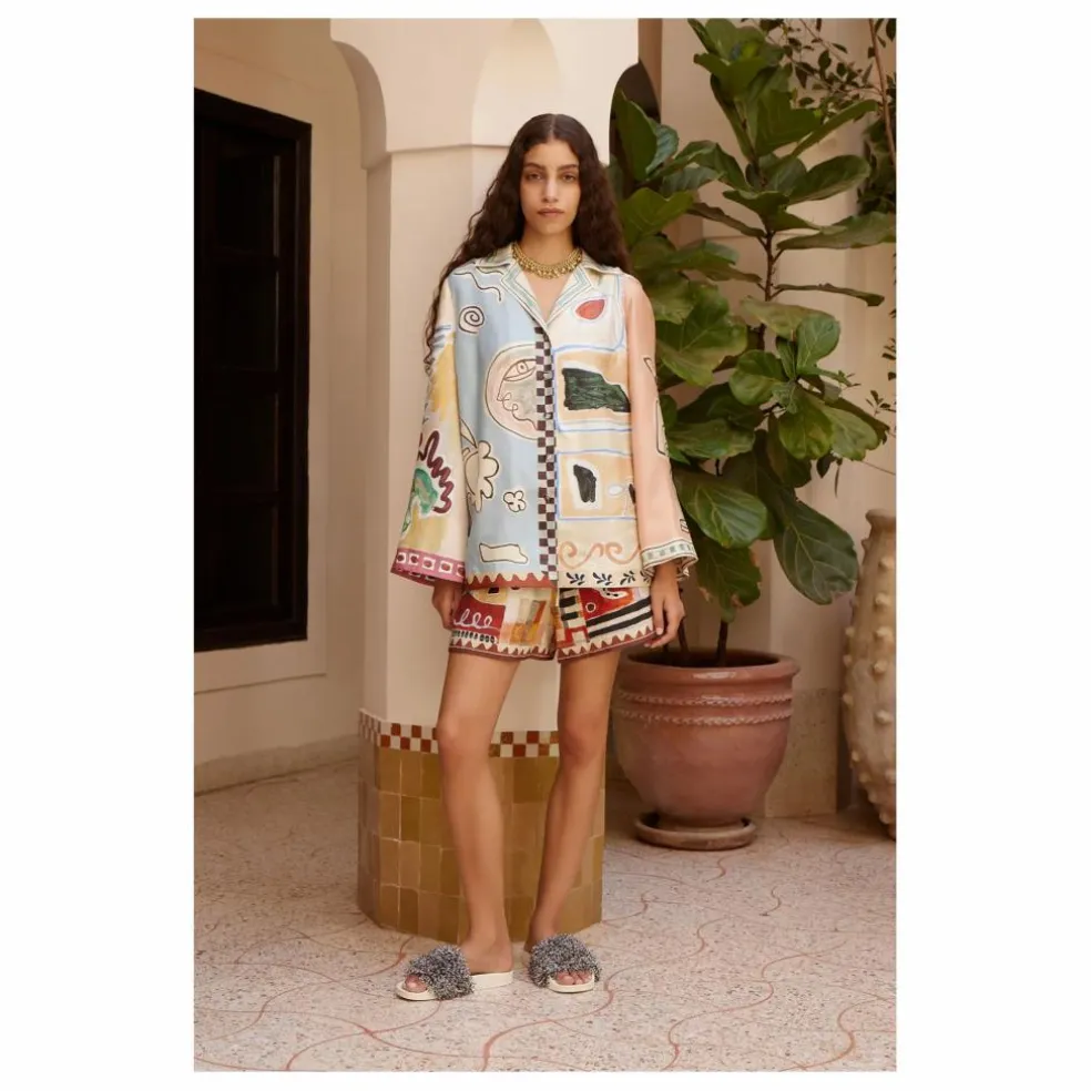 Chemise Michelle Soie | Bleu ciel